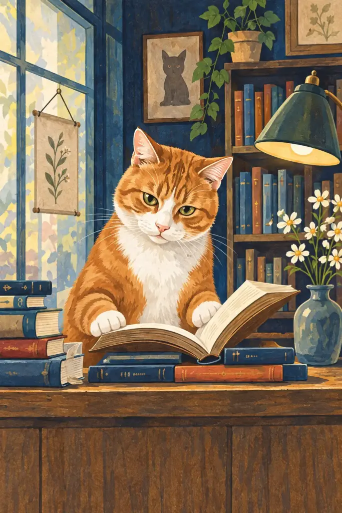 The Bookshop Assistant — original illustration