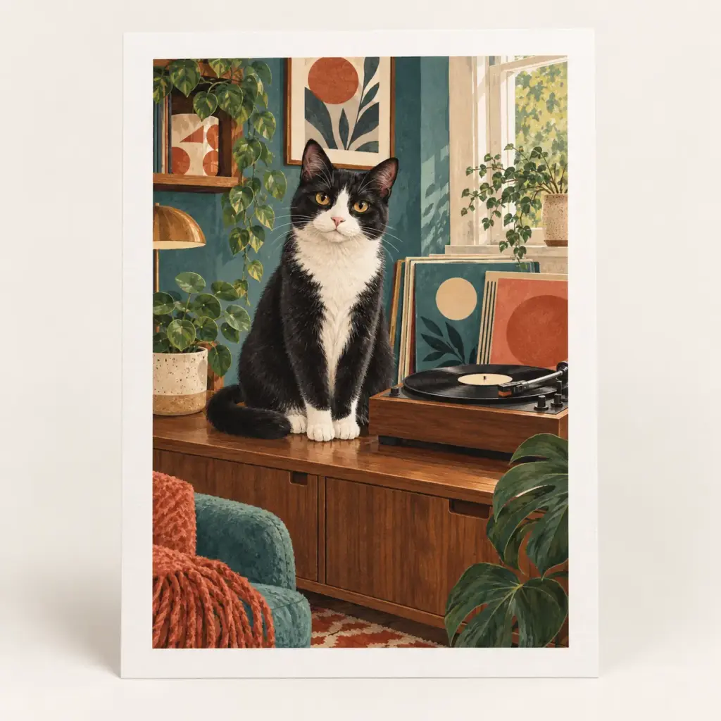 The Record Collector — art print